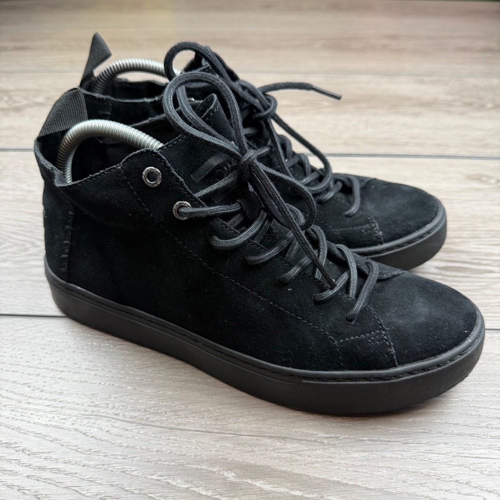 TOMS‎ Mens Del Rey Sneakers Mid Top Suede Lace Up Black 8.5